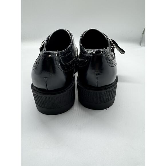 Marc Fisher LTD Remona Leather Monk Strap Loafers Black White Womens Size 8 - Picture 6 of 11